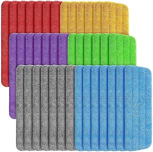 40 Pack Microfiber Cleaning Pads Machine Washable Replacement Head by LOYIM