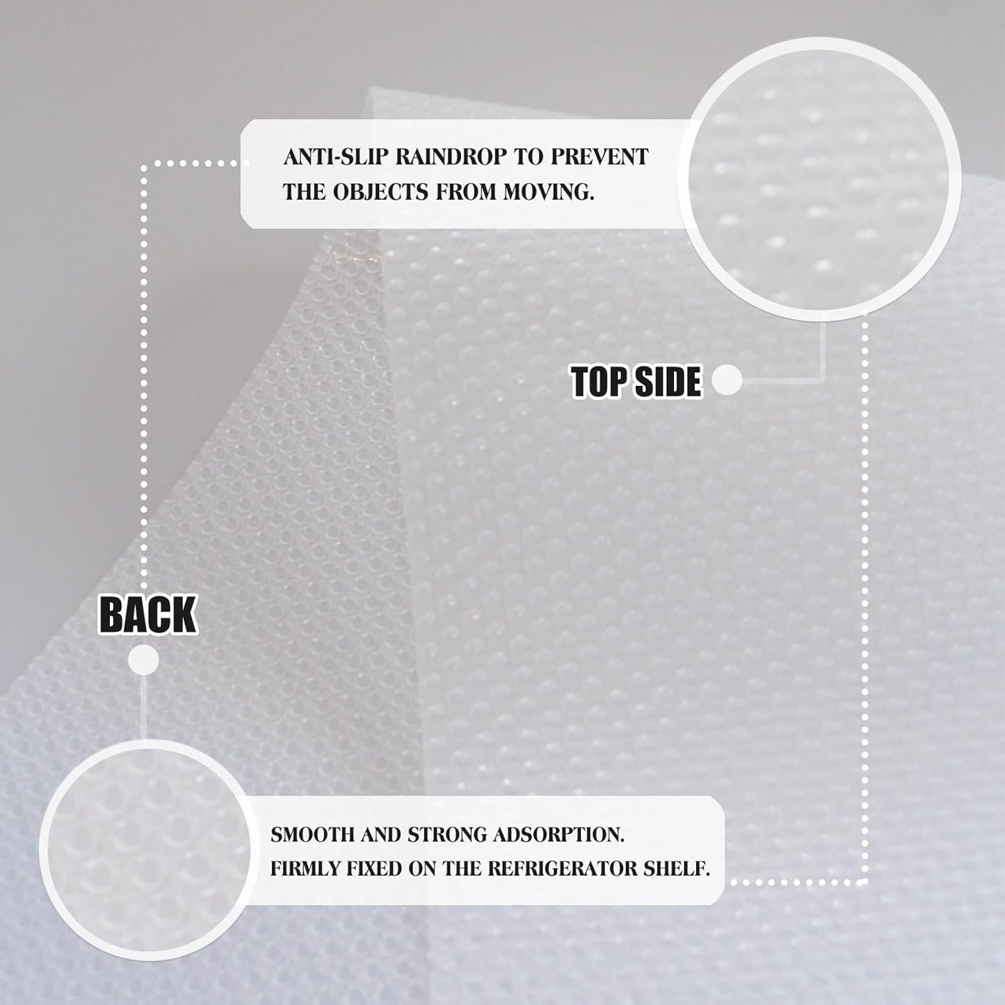 20Pcs Refrigerator Liners, Washable Fridge Liner Shelf Mats Refrigerator Pads for Cupboard Cabinet Drawer Home Kitchen Accessories Organization (Clear)