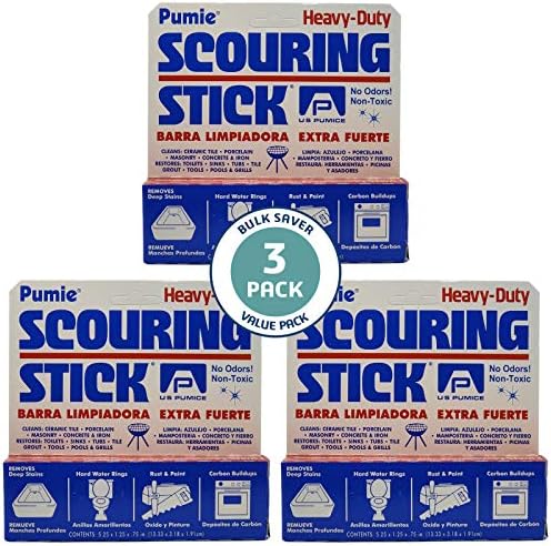 PUMIE 3 Pack Scouring Stick, Toilet Bowl Ring Remover, Heavy Duty Extra Strong by PumiebyUSPumice