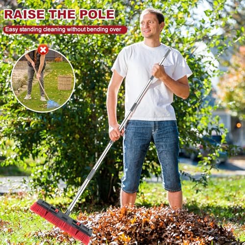 Broom for Outdoor & Commercial-Grade Heavy-Duty Push Broom - Image 4