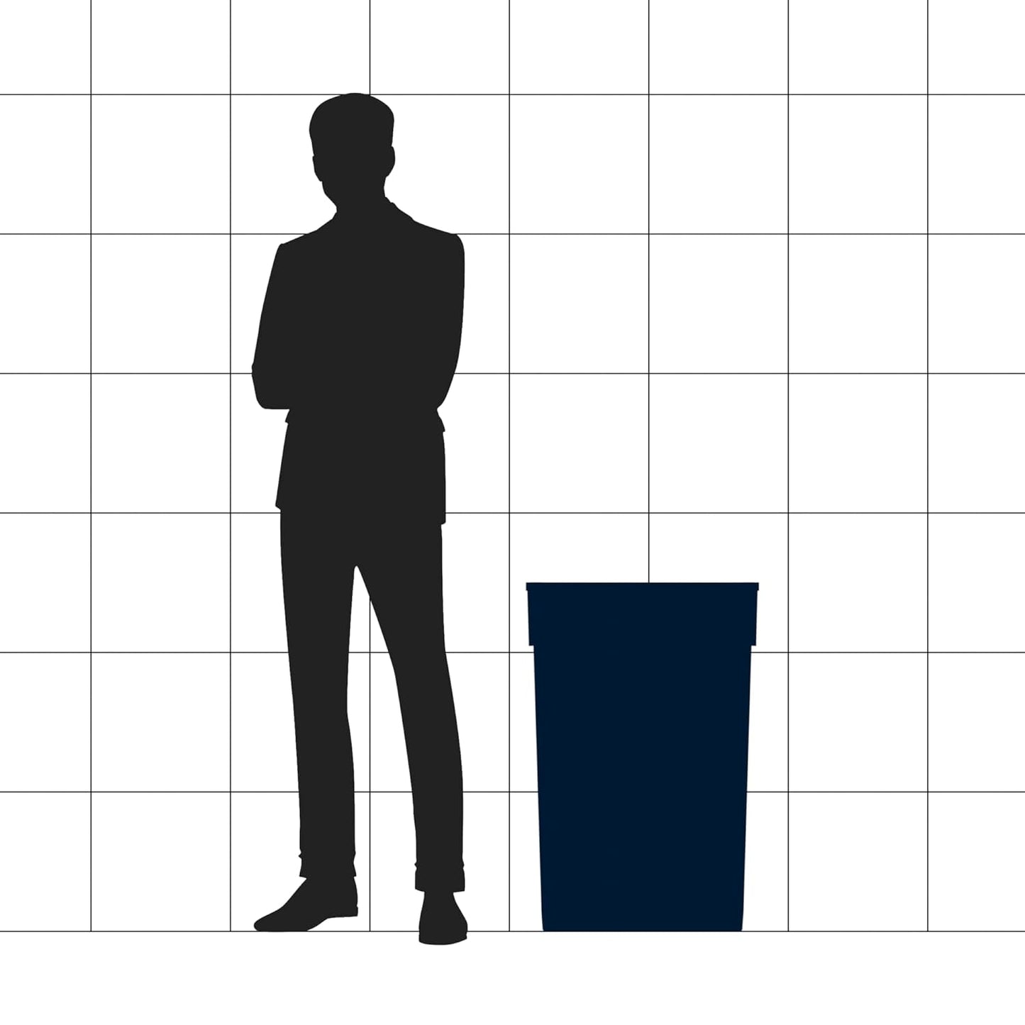 23 Gallon Gray Slim Jim Trash Can