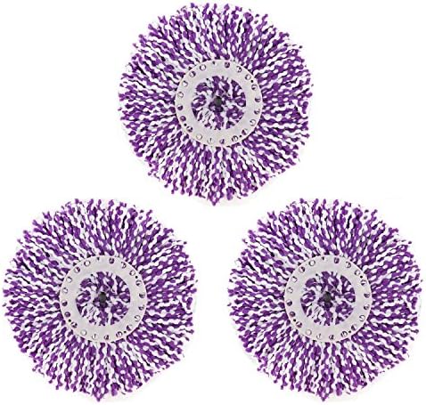 3 Pack Spin Mop Replacement Head, Round Shape Standard Size Microfiber Mop Head by TidyMonster