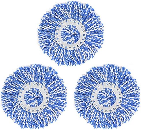 3 Pack 360° Spin Magic Mop Replacement Head, Round Shape Standard Size by TidyMonster