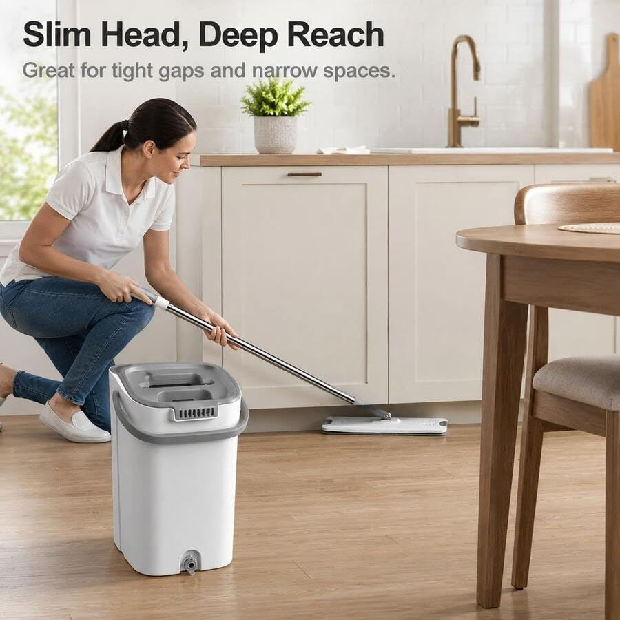 Self-Clean Flat Mop and Bucket Set - Image 3