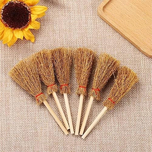 10Pcs Mini Brooms, Witch Straw Brooms, Brooms Accessories Props Miniature - Image 4