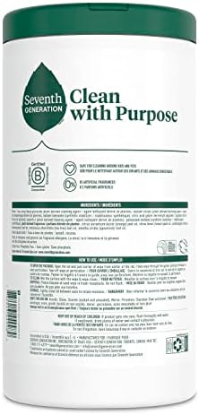 Seventh Generation Multi Surface Wipes Lemon Zest scent Pack of 6 All Purpose - Image 2