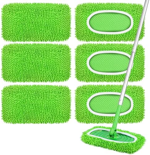 6 Pack Reusable Mop Pads Compatible by YHOVID