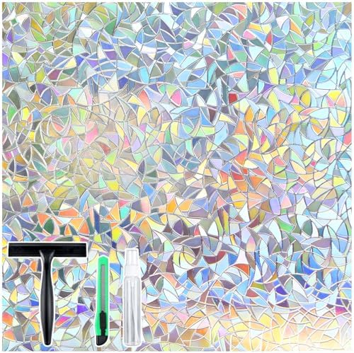 rabbitgoo Window Privacy Film Rainbow, 23.6" x 157.4" by rabbitgoo