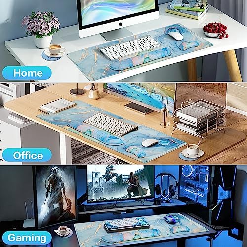 4 in1 Desk Mat Blue, Large Gaming Mouse Pad - Image 7