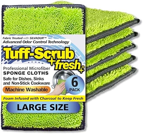 Fresh Tuff-Scrub, Microfiber, Non-Scratch, Dual-Sided, Machine Washable by Tuff-Scrub