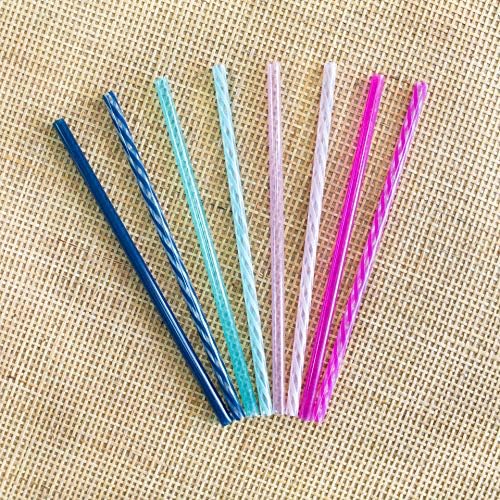 Ello Impact 8 Pack Reusable Plastic Straws, Dishwasher Safe, BPA-Free - Image 2