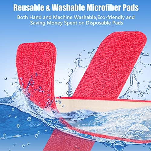 HOMTOYOU Reusable Mop Pads for Swiffer PowerMop: 6 Pack Microfiber Refills - Image 5
