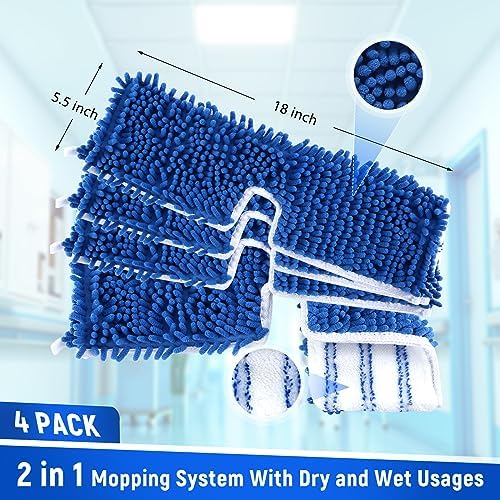 4 Pack Microfiber Flip Mop Refills, Compatible - Image 5