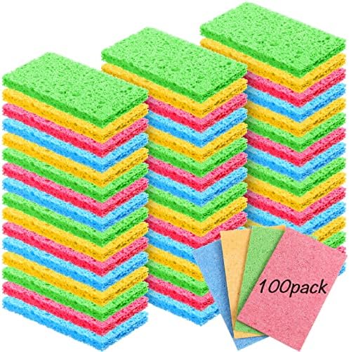 Zhengmy 100 Pcs Sponges Bulk Sponges Kitchen Compressed Sponge by Zhengmy