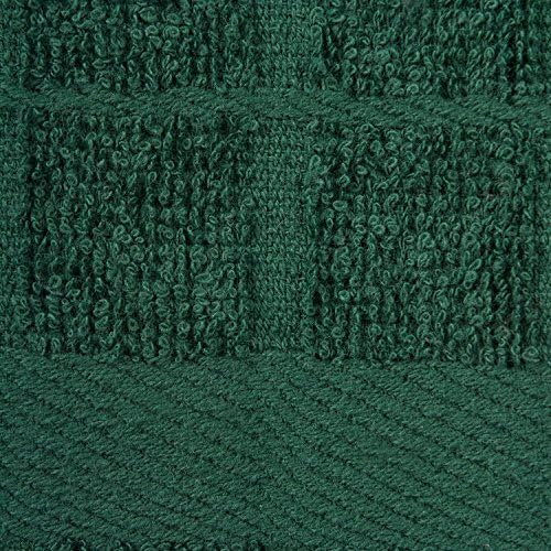 DII Basic Terry Collection Windowpane Dishtowel Set, Dark Green Solid, 4 Piece - Image 3