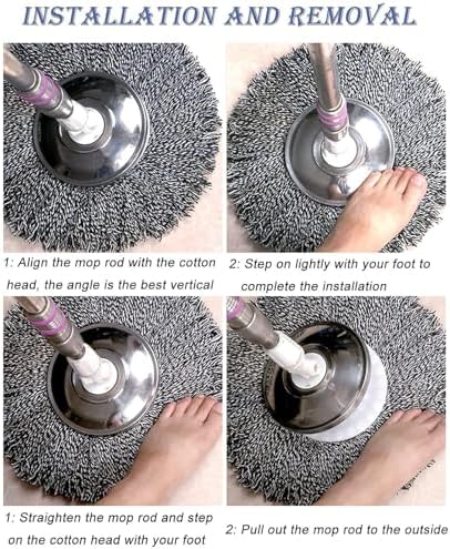 Spin Mop Refill for 360° Cotton Thread Mop Head Replacement - Image 5