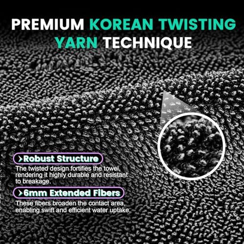 2 Pack Double-Sided Car Care, Microfiber Drying Towel - Image 6
