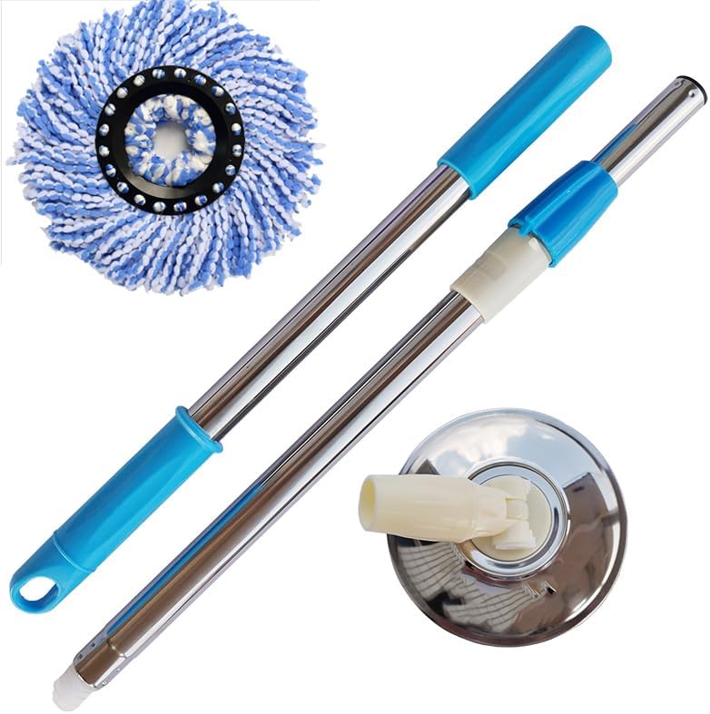 Spin Mop Replacement Handle, 47.6-inch 360 Degrees Rotating Telescopic by Unknown