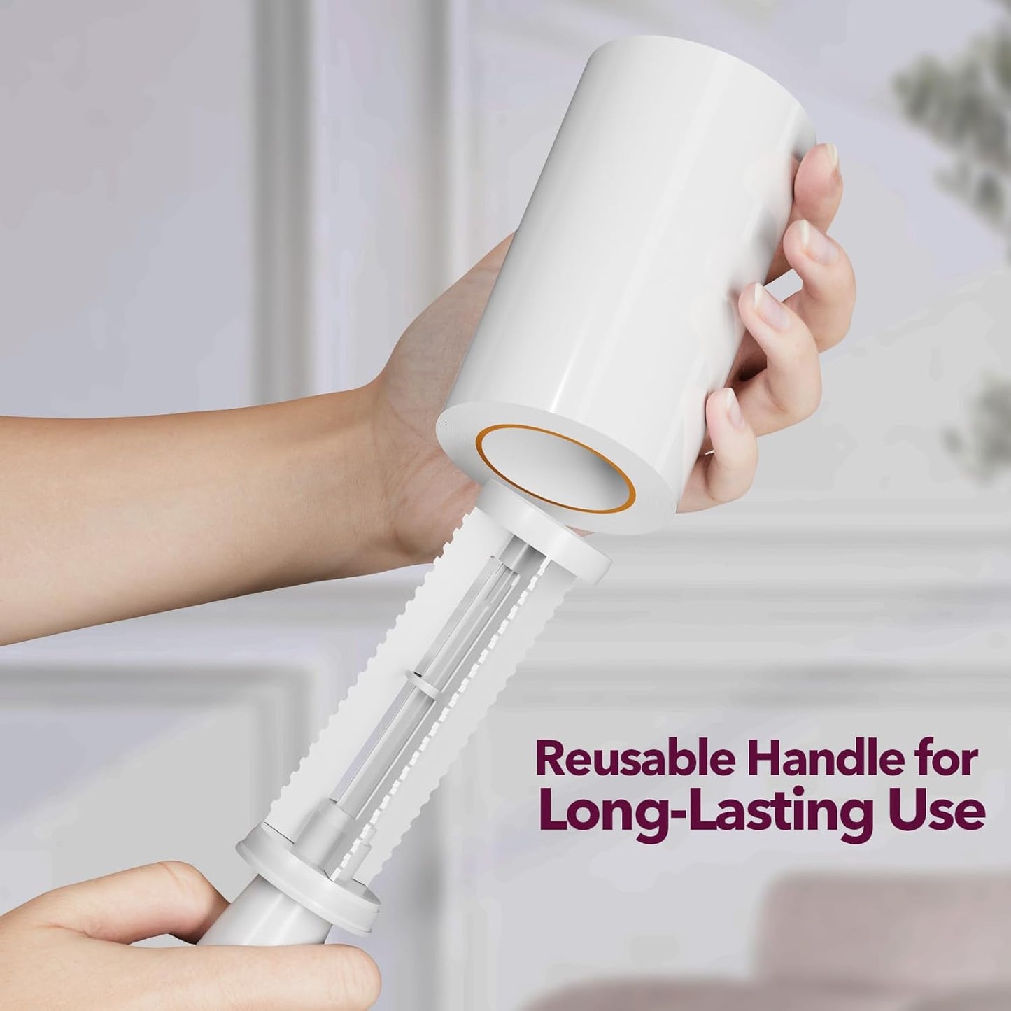 Lint Rollers for Pet Hair Extra Sticky, 880 Sheets Mega Value Set Lint Roller with 4 Upgraded Handles, 8 Rollers Portable Pet Lint Remover for Clothes, Furniture, Carpet, Dog & Cat Hair Removal