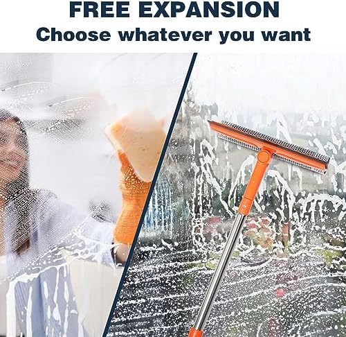 Professional Window Squeegee, 2 in 1 Squeegee Window Cleaner - Image 3