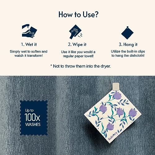 Eulnars Reusable Paper Towels, Swedish Dishcloths - Image 3