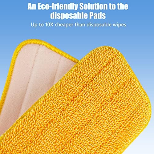 HOMTOYOU Reusable Mop Pads for Swiffer PowerMop: 6 Pack Microfiber Refills - Image 3