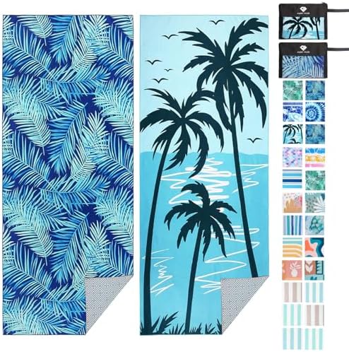 2 Pack Microfiber Beach Towel by PYSUPERMODE