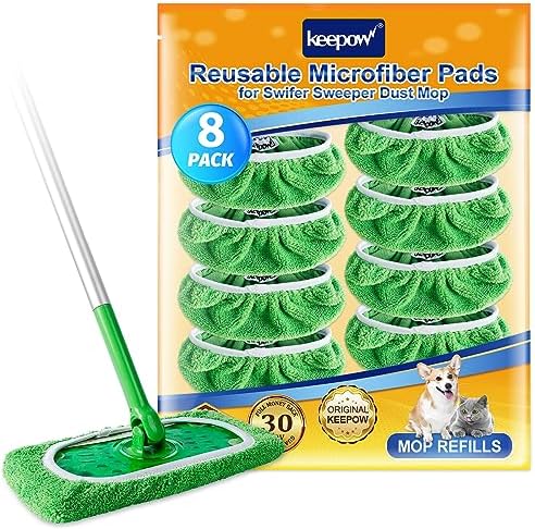 KEEPOW Reusable Mop Pads Compatible by KEEPOW
