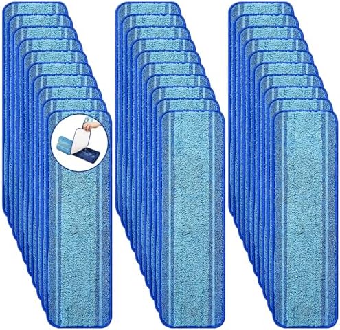 30-Pack Microfiber Mop Pads for Bona Mop- Washable Reusable Refills for Hardwood by BYOFI