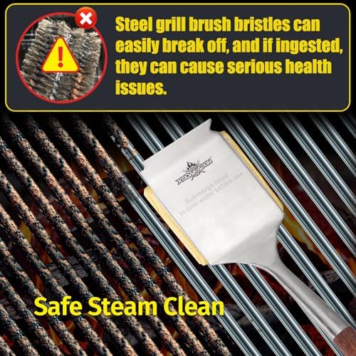 Bristle-Free Steam Cleaning Grill Brush — Features an Extended Luxurious - Image 7