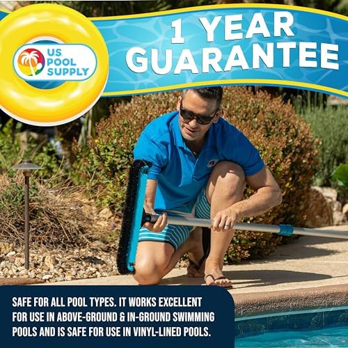 U.S. Pool Supply 18" Pool Brush Head 270°, 12 Bristle Rows, Heavy-Duty - Image 6