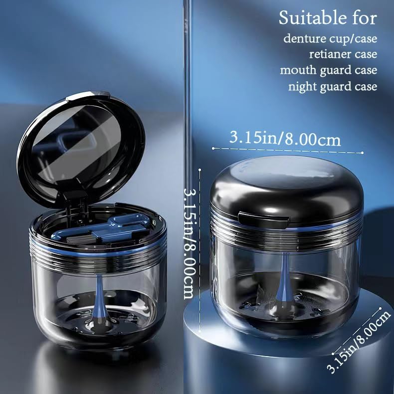 Retainer case, Denture Bath Cup，Retainer Cleaner Case Box, Night Mouth Guard - Image 2