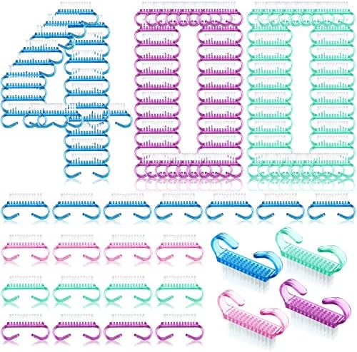 Bokon 400 Pcs Handle Grip Nail Brush Bulk Fingernail Scrubbing by Bokon