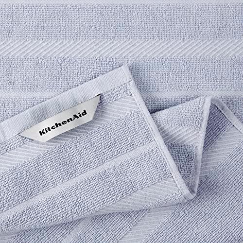 KitchenAid Albany Kitchen Towel 4-Pack Set, Lavender Cream/White - Image 3
