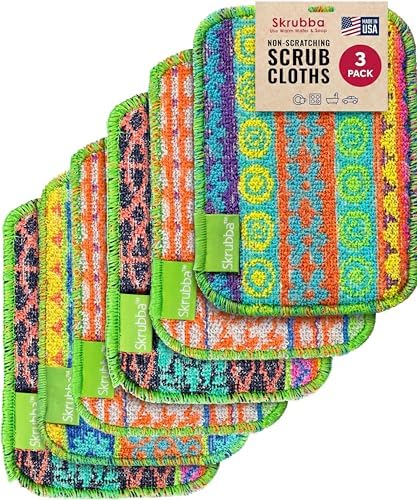 Wet-it! Skrubba 6-Pack Reusable Dish Scrubbers – Non-Scratch Scouring Pads by Wet-It