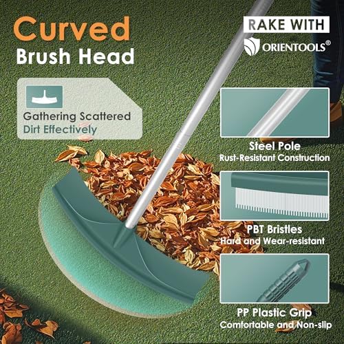 ORIENTOOLS Artificial Turf Rake, Curved Grass Rake - Image 4