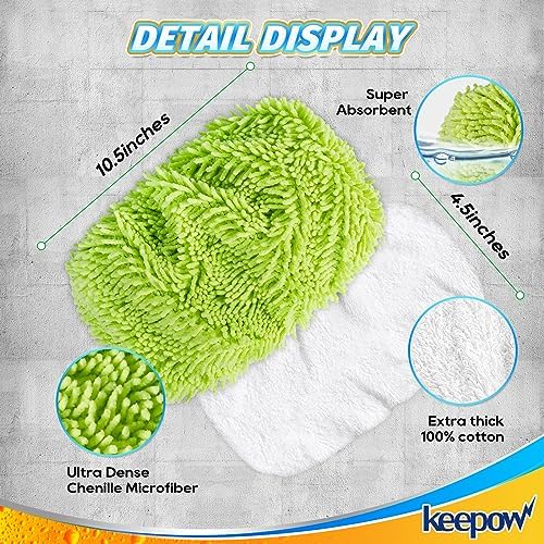 KEEPOW Reusable Microfiber Mop Pads Compatible - Image 3