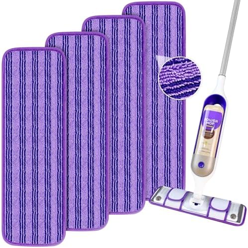 4 Pack Upgraded Reusable Mop Pads Compatible by GFRED