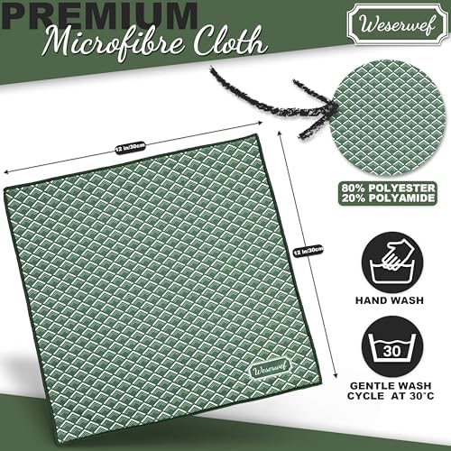 WESERWEF Design Microfiber Glasses Cleaning Cloth – Premium Cleaning Cloth - Image 2