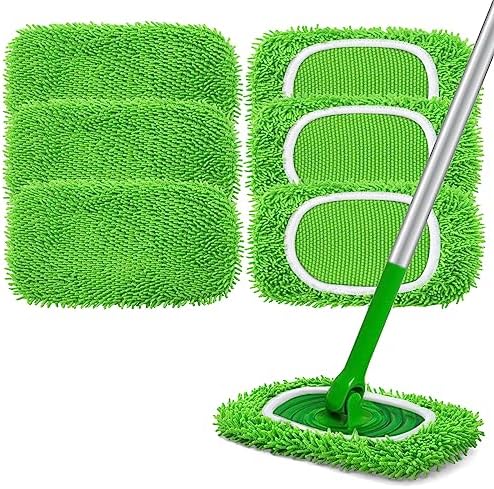 Reusable Microfiber Chenille Mop Pads by ABetterChoiceforYourHome