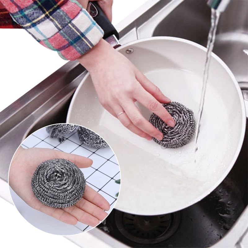 KTOJOY 6 Pack Stainless Steel Wool Scrubber, Scouring Pads - Image 7