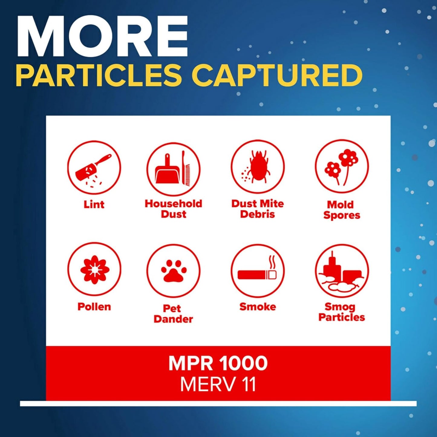 Filtrete 20x24x1 AC Furnace Air Filter, MERV 11, MPR 1000, Micro Allergen Defense, 3-Month Pleated 1-Inch Electrostatic Air Cleaning Filter, 6 Pack (Actual Size 19.81x23.81x0.81 in)
