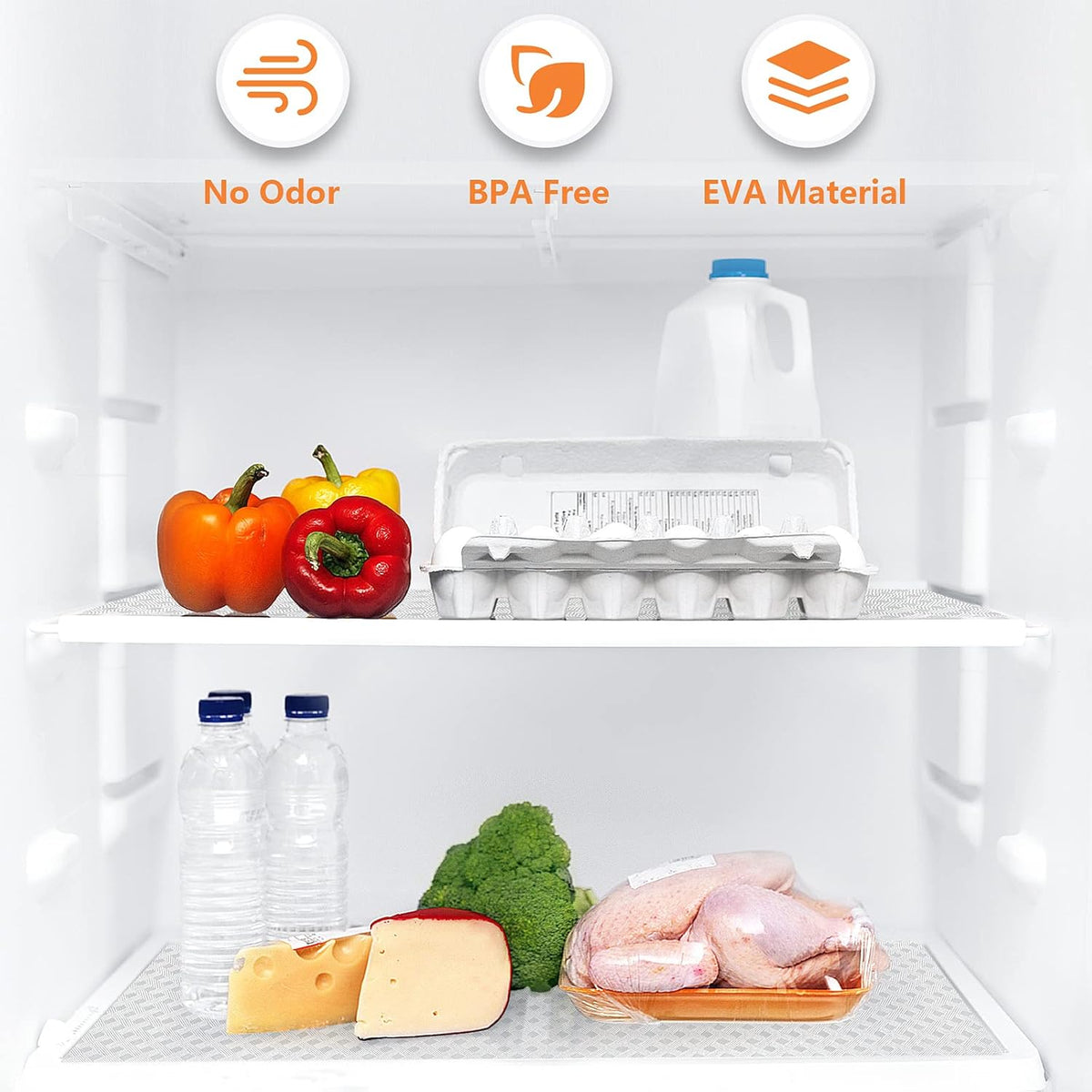 Shelf Liners for Kitchen Cabinets Refrigerator Liners Waterproof Kitchen Cupboard Liner Durable Plastic Drawer Mats Pantry Non Adhesive Fridge Liner for Shelves - Clear 17.5 x 78.7 Inches