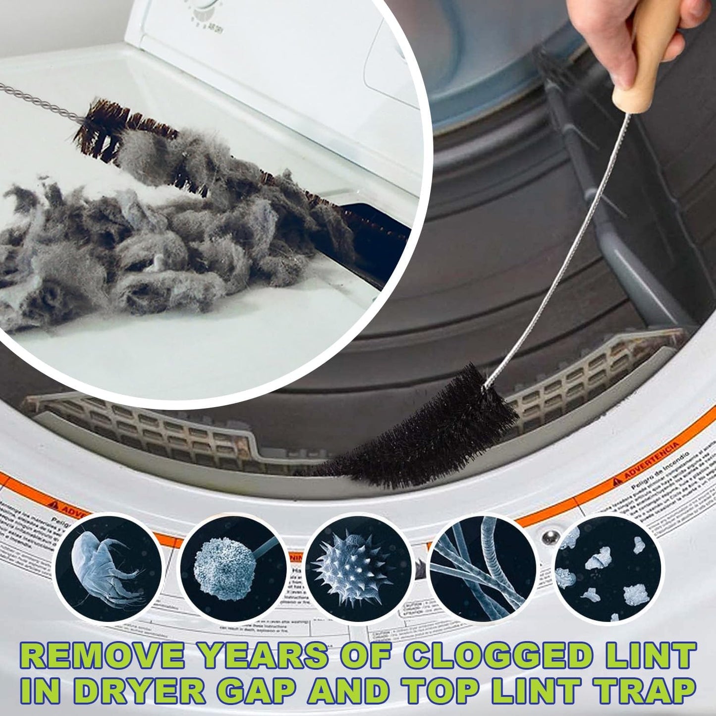 Sealegend Dryer Vent Cleaner Kit Dryer Lint Vacuum Attachment Lint Remover, Dryer Vent Vacuum Hose With Brush, Black