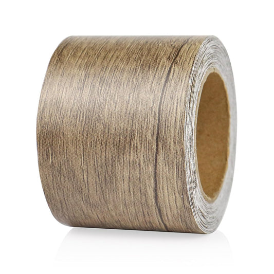BOMEI PACK Wood Grain Repair Tape,Self Adhesive Repair Patch for Furniture, Floors, Cabinets, Windows, Doors, RV, Home Decor and DIY Projects (1, Grey Coffee)