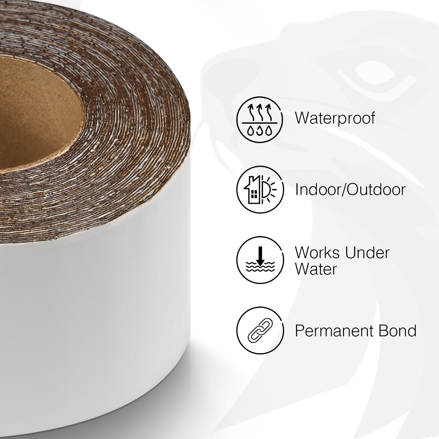 White RV Roof Sealant Tape, 2" x 10' Waterproof Repair Seal Tape – Extra Thick, UV-Resistant, Weatherproof Patch for Permanent Leak Sealing on RVs, Trailers, and Mobile Homes