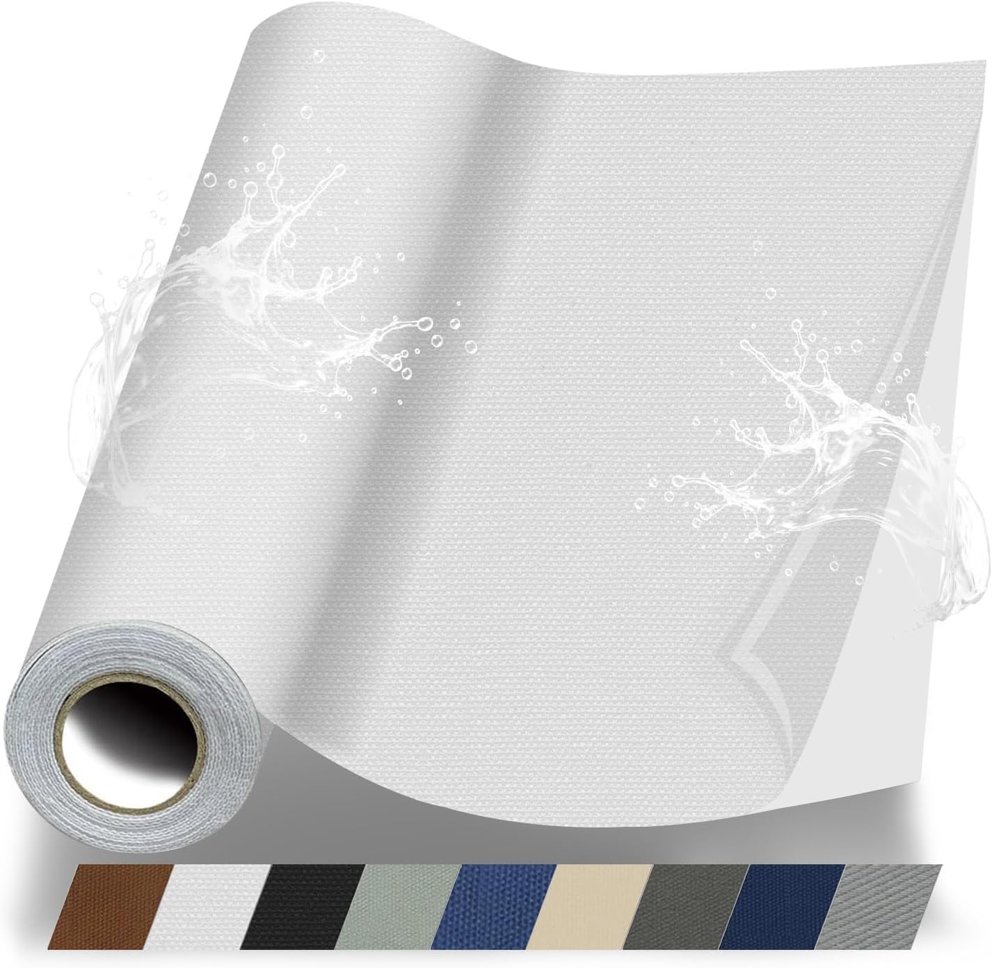 Fabric Repair Patches, 17X158 Inch Canvas Self-Adhesive Fabric Patches Tape Durable, DIY Large Canvas Repair for Sofa, Couches, Furniture, Chair, Clothing （17X158 Inch, White）