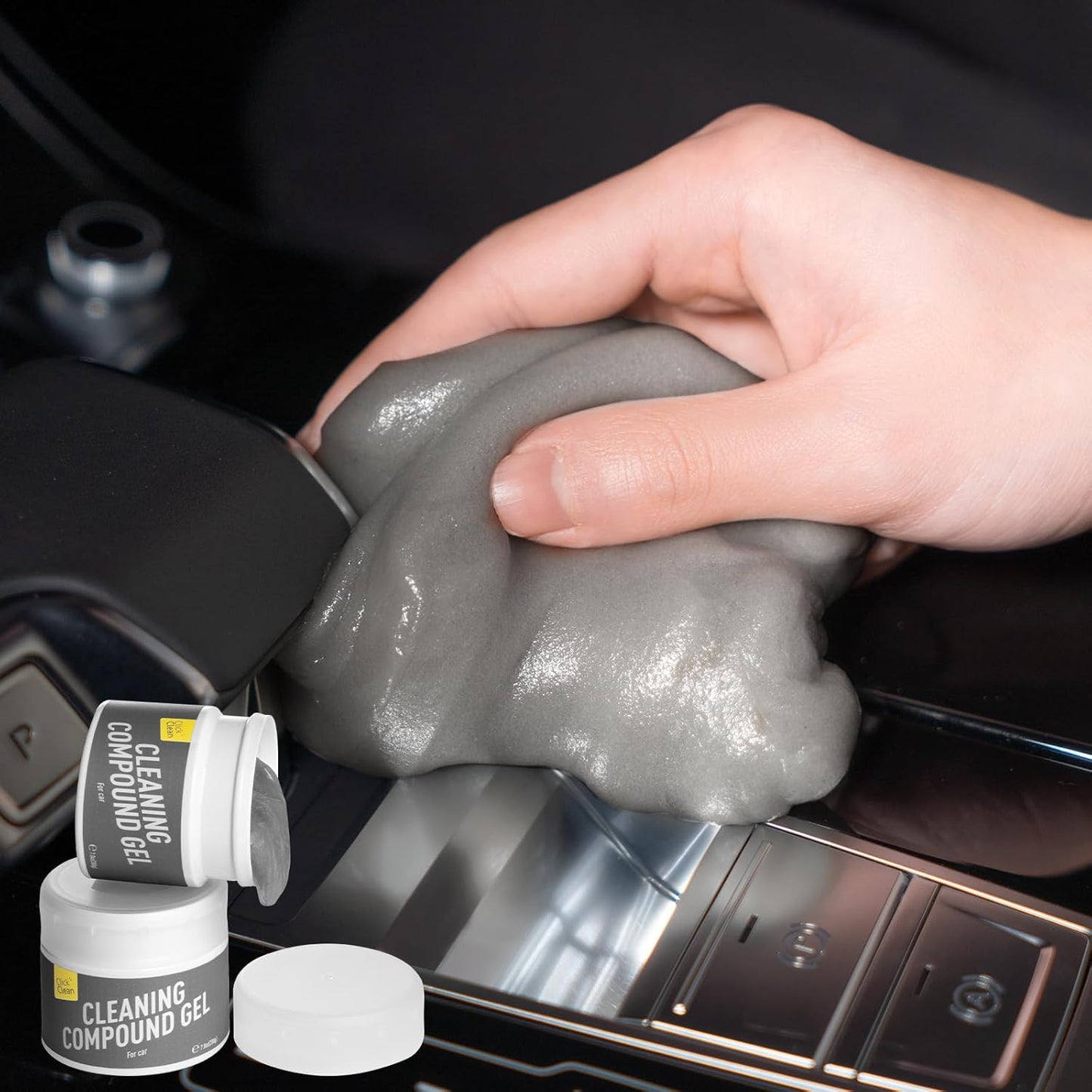 CLICK CLEAN 2Pcs Cleaning Gel for Car, 7oz Car Detailing Tools, Cleaning Putty Gel, Car Interior Cleaner Universal Dust Cleaner for Keyboard, Laptop, Air Vents (Coconut)