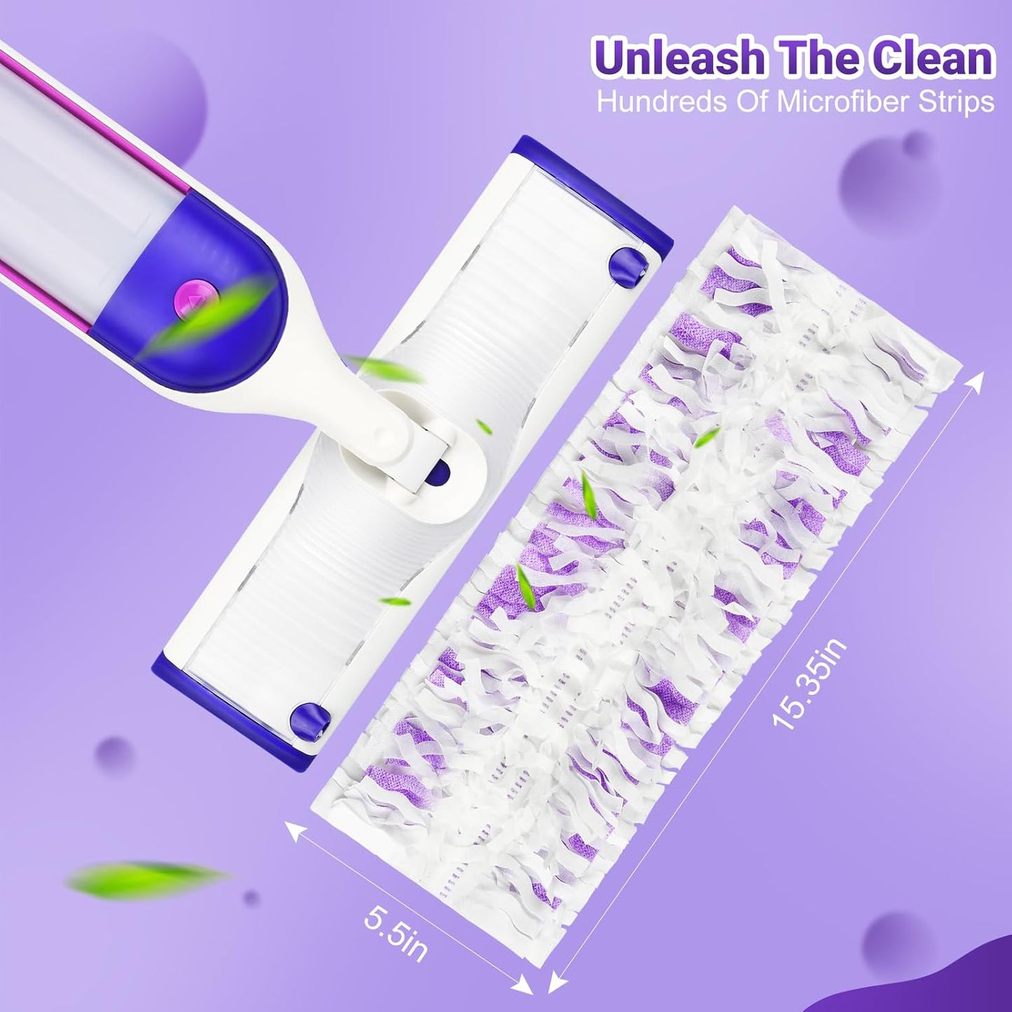 54 Count Disposable mop Pads Refills Compatible with Swiffer PowerMop Multi-Surface Mop and PowerMop Wood Mop, Replacement Pads Use for Floor Cleaning