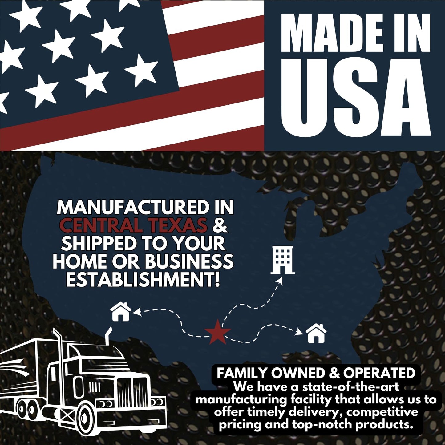 COATEDOUTDOORFURNITURE 32-Gallon Heavy-Duty Punched Steel Round Trash Receptacle, Commercial Outdoor Waste Bin with Liner & Black Dome Lid – Made in America (Textured Gold Vein)